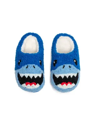 Kids Shark Slippers - Blue: LITTLE KIDS 9-12