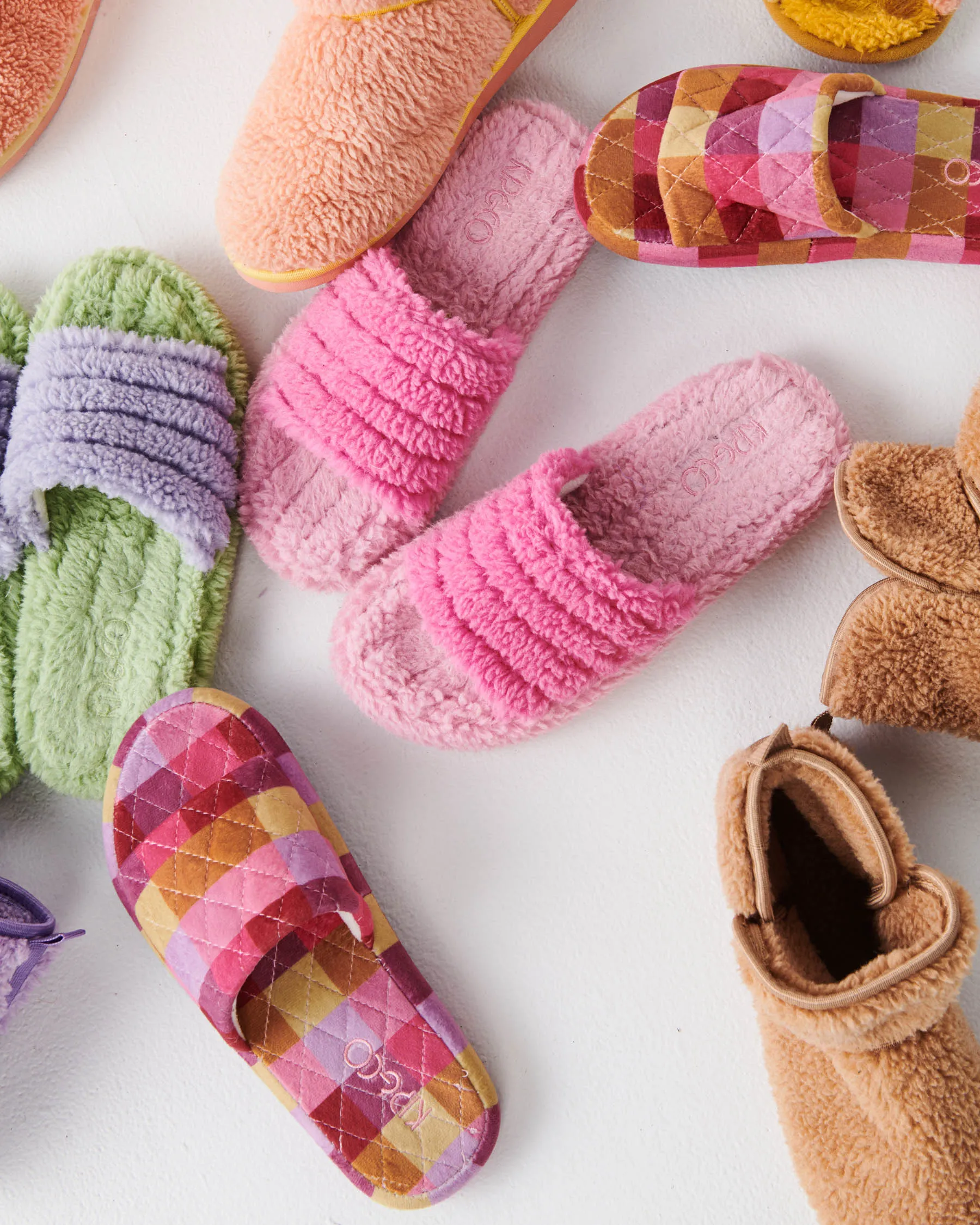 Kip & Co - Quilted Sherpa Adult Slipper - Poochie Pink