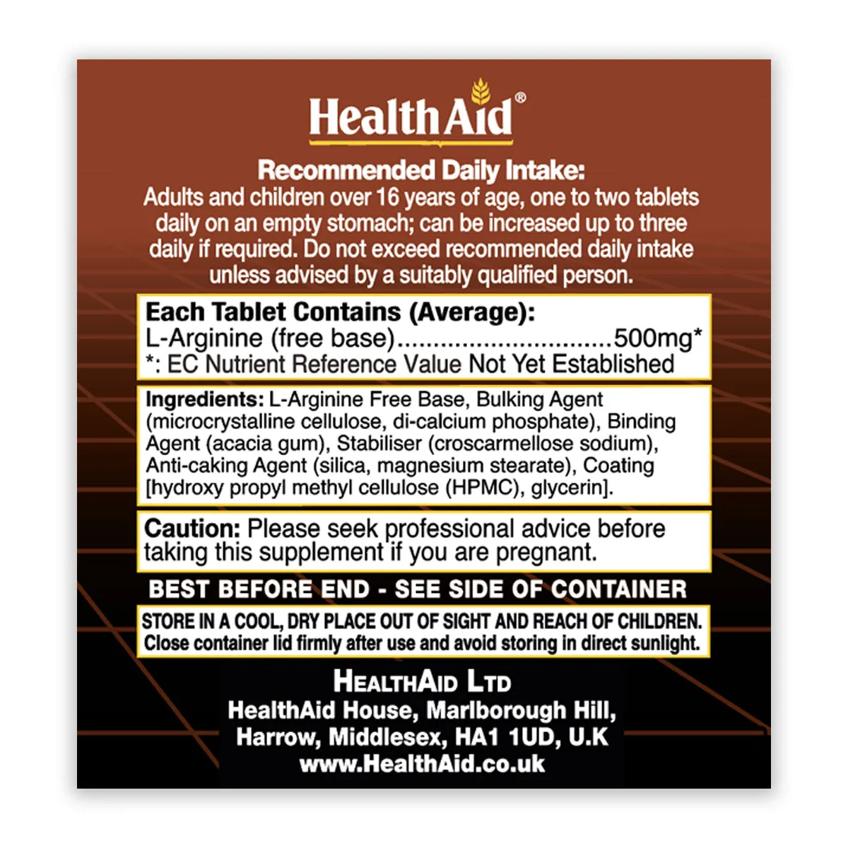 L-Arginine 500mg Tablets