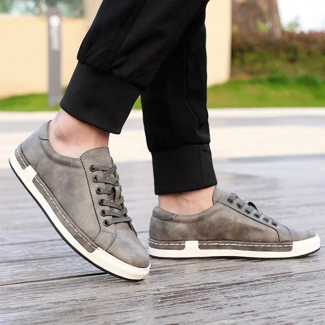 Large size 47 48 New Men's Quality Casual Leather Shoes Autumn Sneakers Mens Korean Sports Shoes Zapatillas Hombre