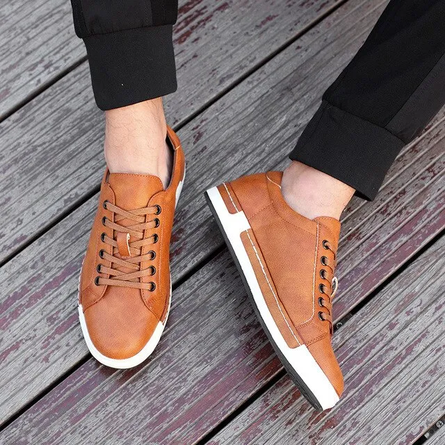 Large size 47 48 New Men's Quality Casual Leather Shoes Autumn Sneakers Mens Korean Sports Shoes Zapatillas Hombre