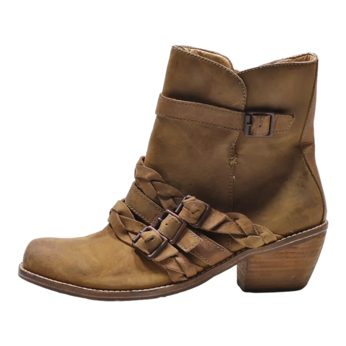 LATIGO Ankle Boots Brown Leather Womens UK 8