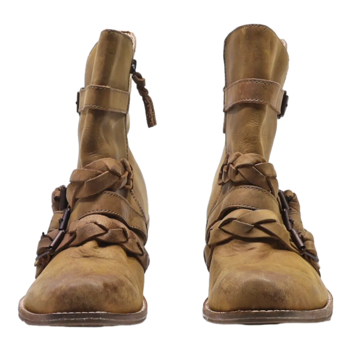 LATIGO Ankle Boots Brown Leather Womens UK 8