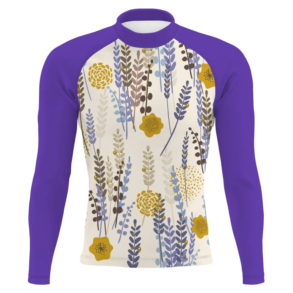 Lavender V1 - Men's Surf UPF50  Long Sleeve Rash Guard