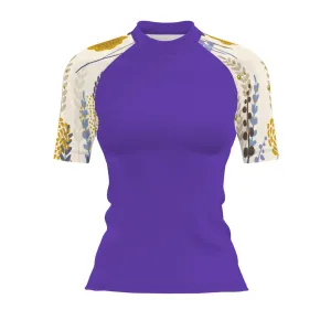 Lavender - Women's Surf UPF50  Short Sleeve Rash Guard