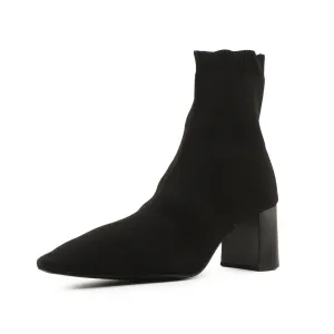 Lefties Block Heels Sock Boots | Textile