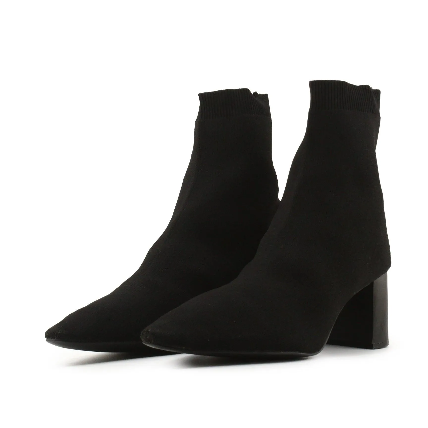 Lefties Block Heels Sock Boots | Textile