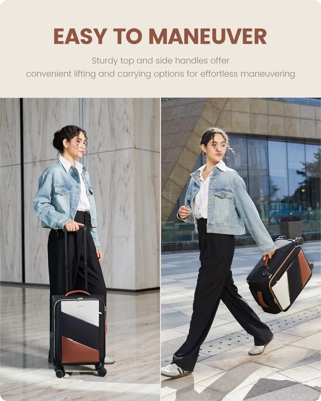 LOVEVOOK 20-Inch Carry On Luggage with Spinner Wheels