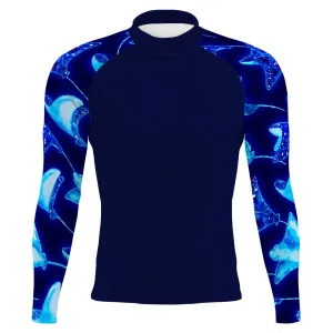 Manta Rays - Men's Surf UPF50  Long Sleeve Rash Guard