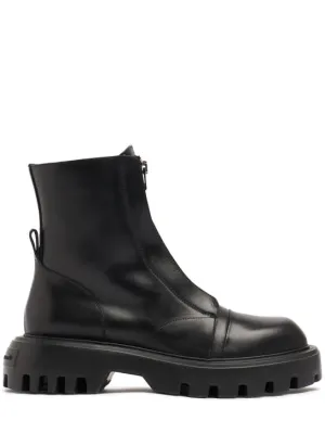 Mattia Capezzani   Zipped leather ankle boots 