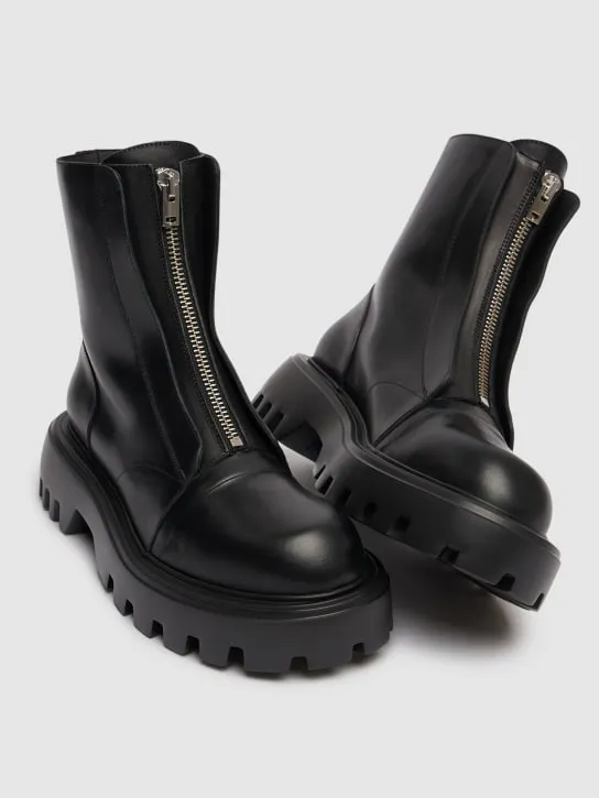 Mattia Capezzani   Zipped leather ankle boots 