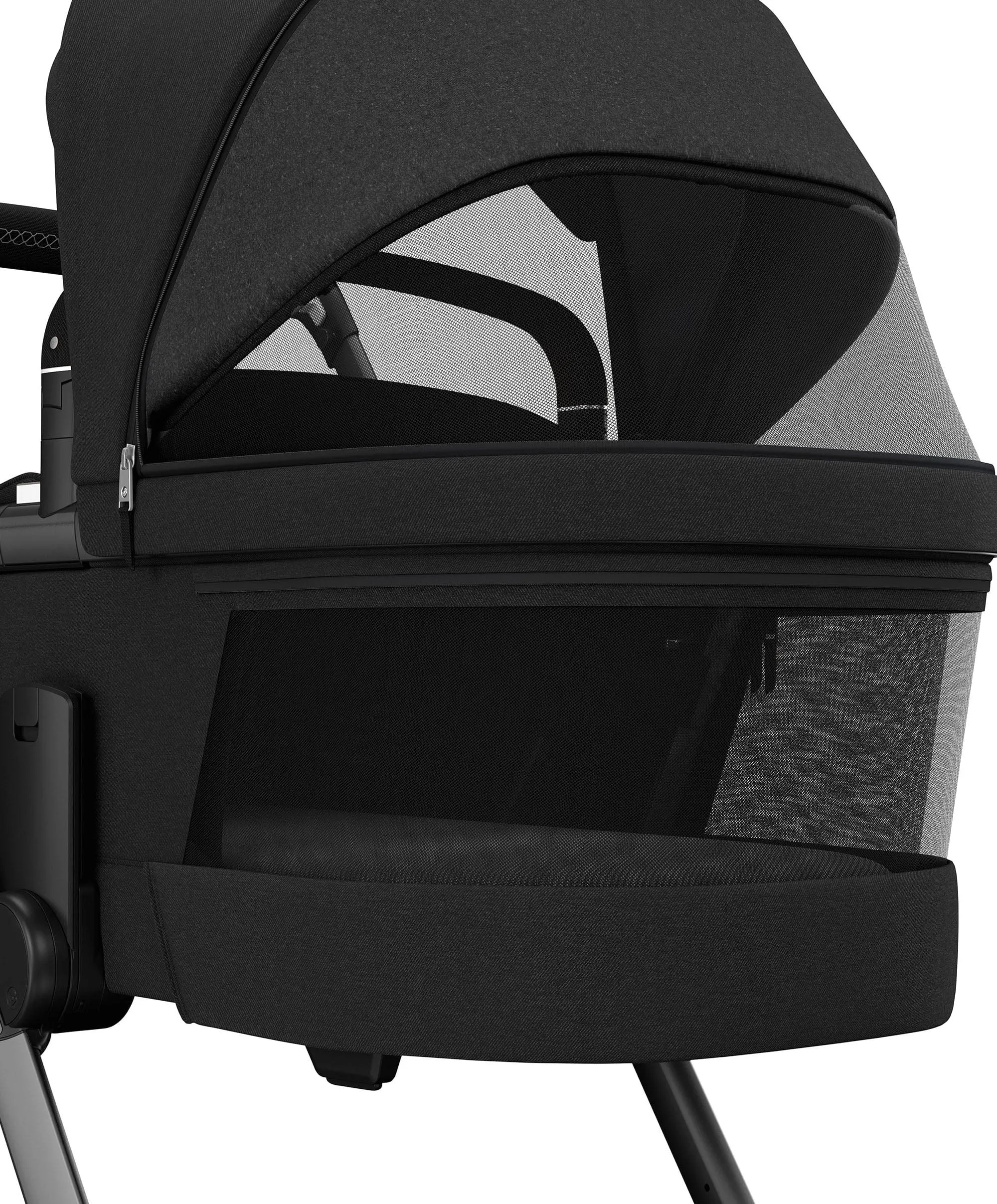 Maxi-Cosi Fame Pushchair & Carrycot - Black with Black Wheels