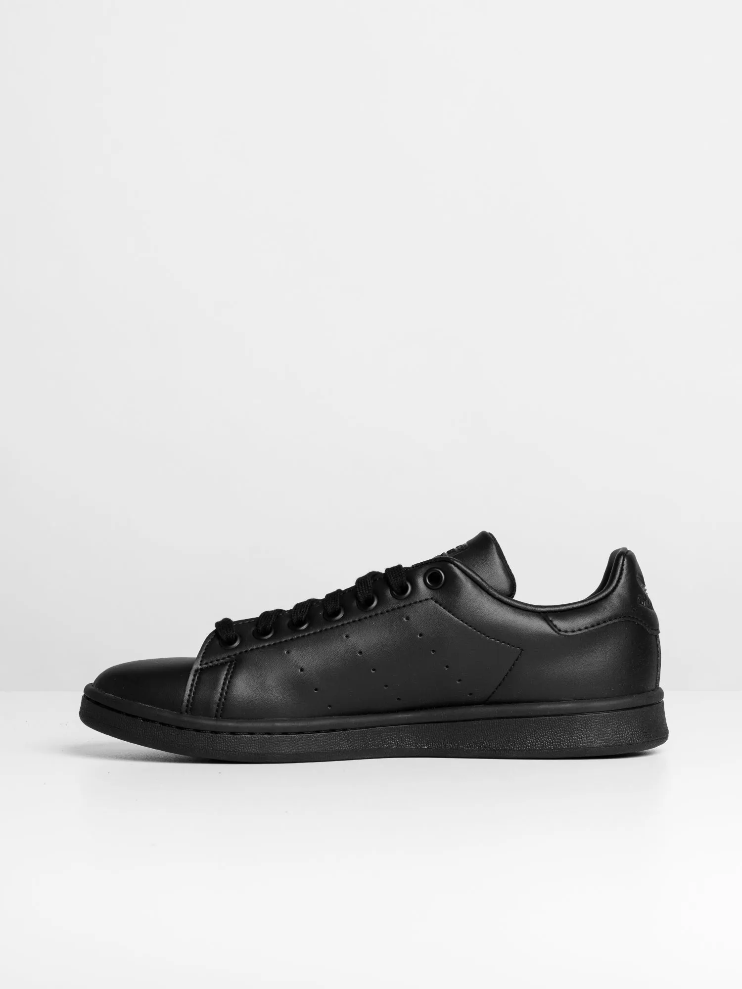 MENS ADIDAS STAN SMITH SNEAKERS - BLACK - CLEARANCE