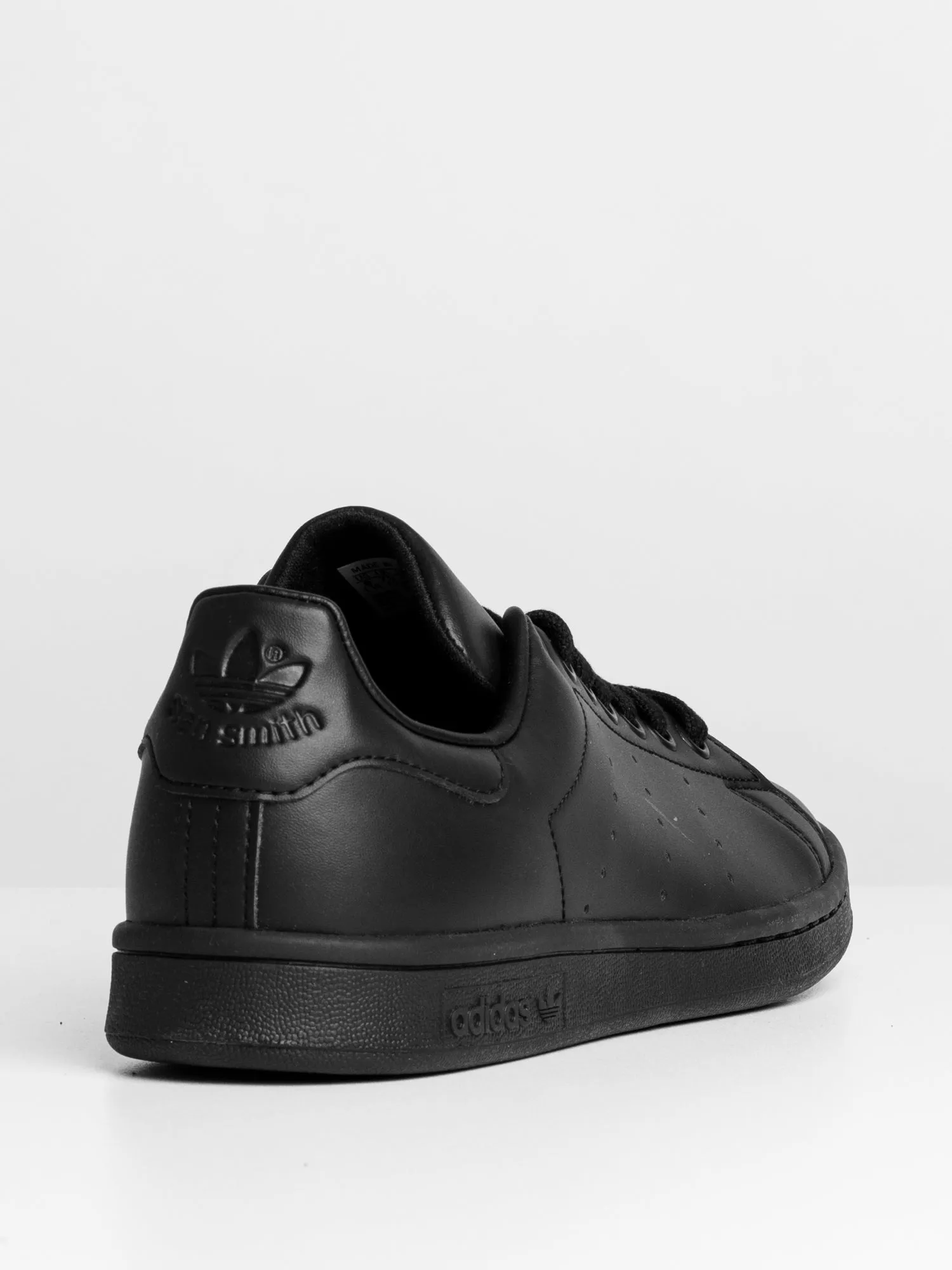 MENS ADIDAS STAN SMITH SNEAKERS - BLACK - CLEARANCE