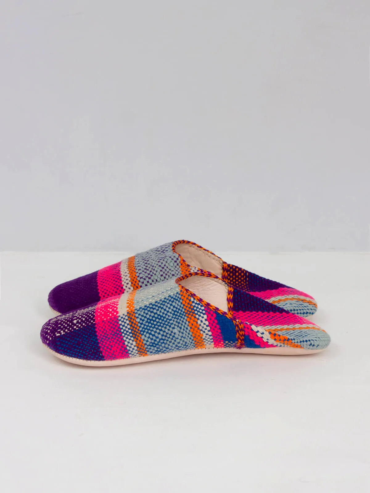Moroccan Boujad Basic Babouche Slippers, Souk Day Weave