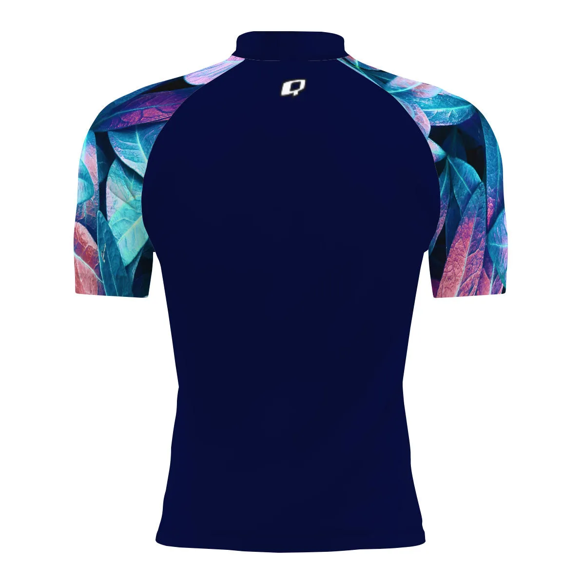 Neon Leaves - Men's Surf UPF50  Short Sleeve Rash Guard