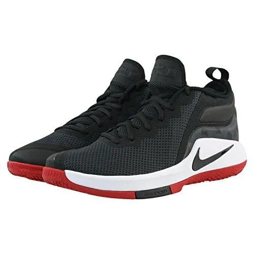 Nike Men's Lebron Witness II, Black/Black-White-Gym Red, Size 9.5