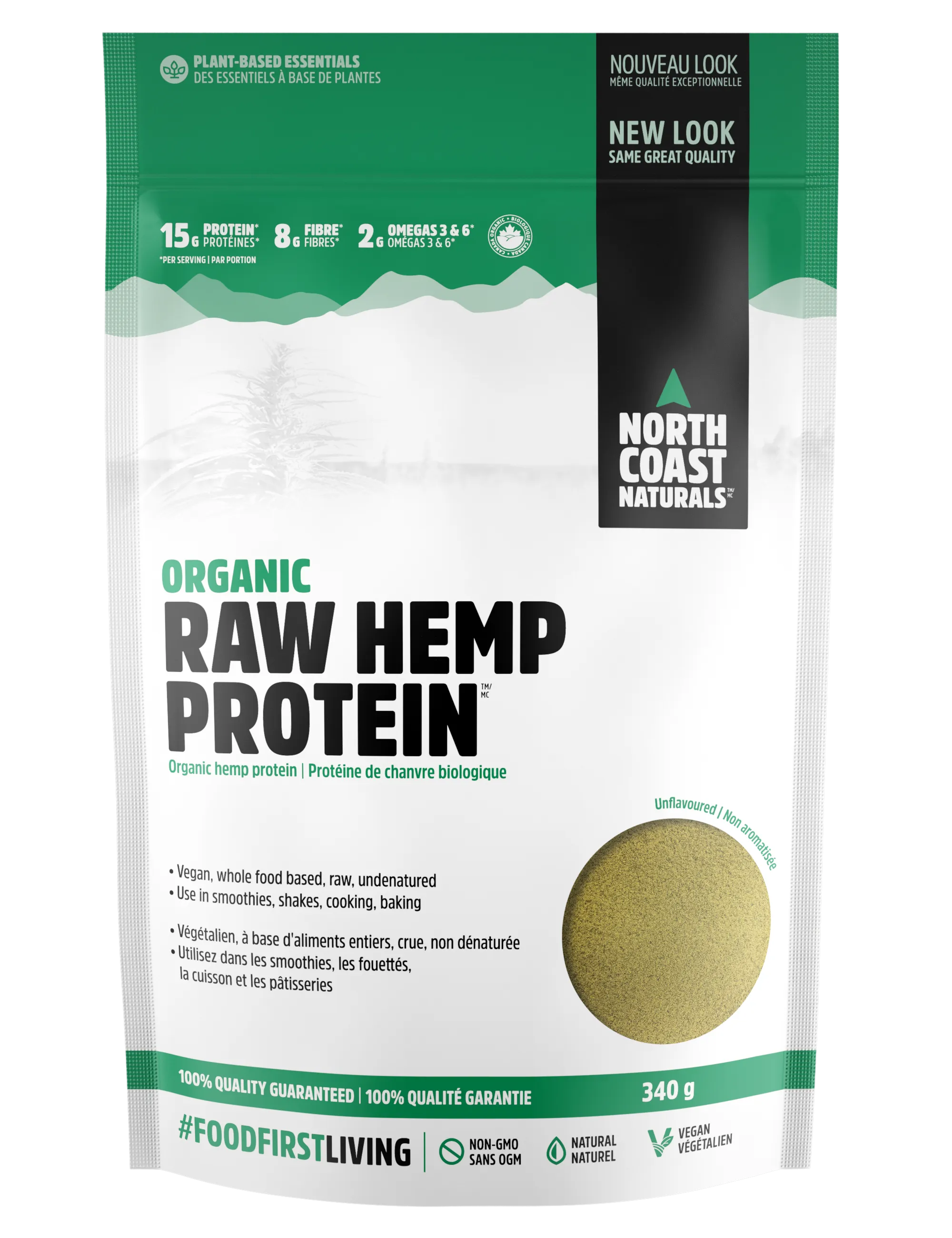 North Coast Naturals Organic Hemp Protein - Unflavoured (340g)