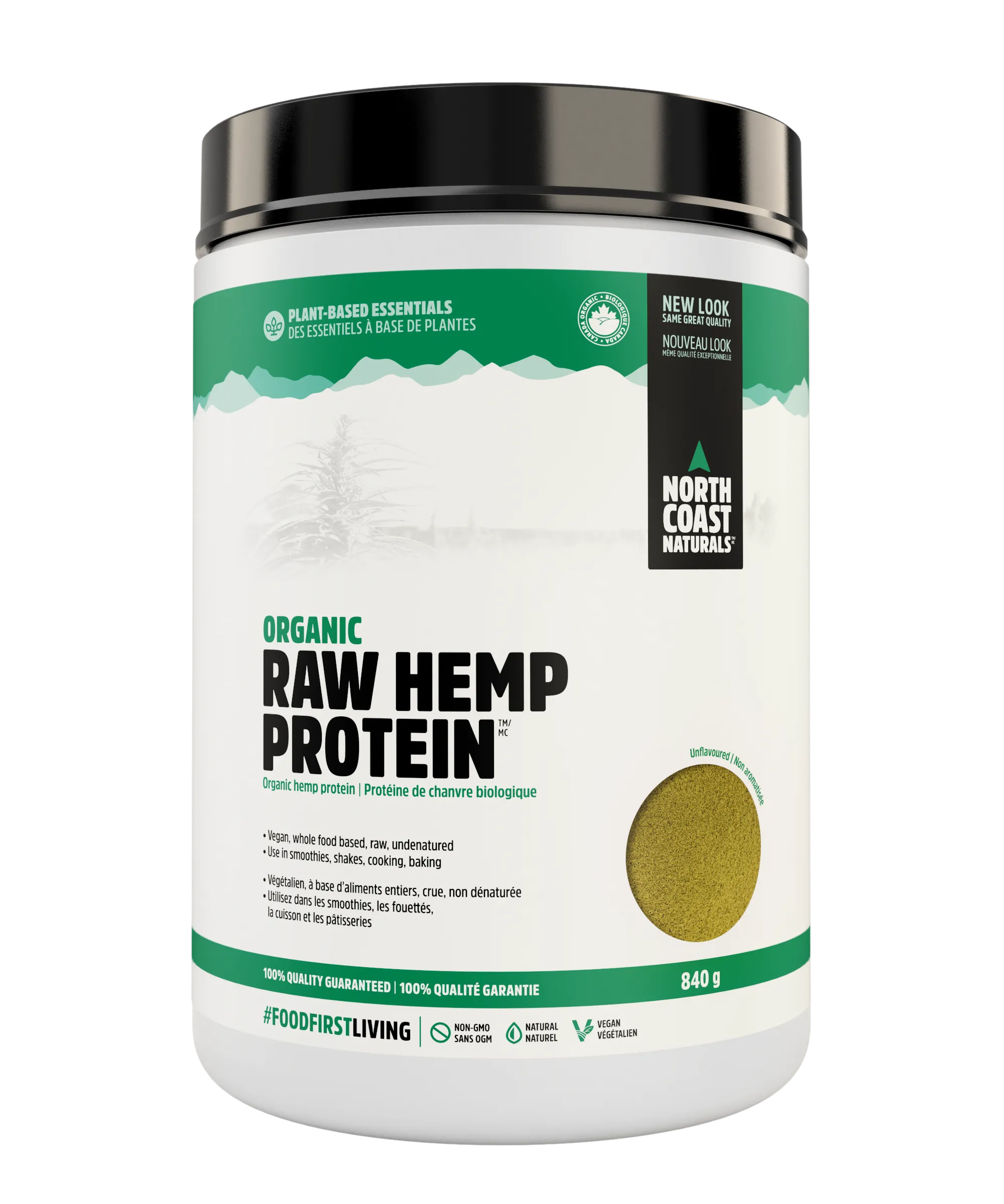 North Coast Naturals Organic Hemp Protein - Unflavoured (840g)