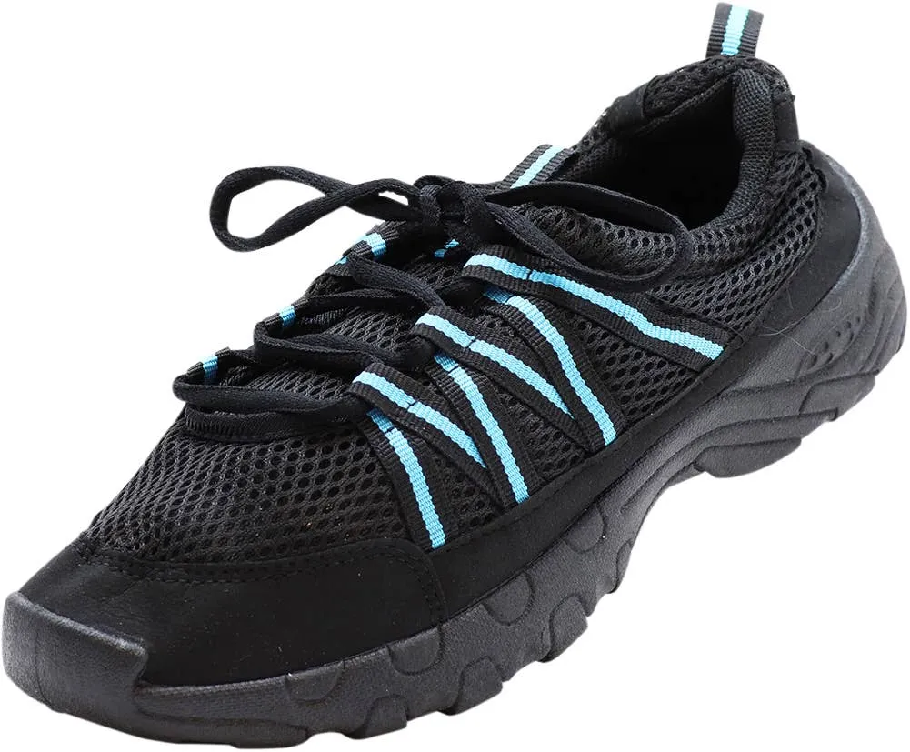 NORTY Womens 5-10 Black/Turquoise Watershoe 15633