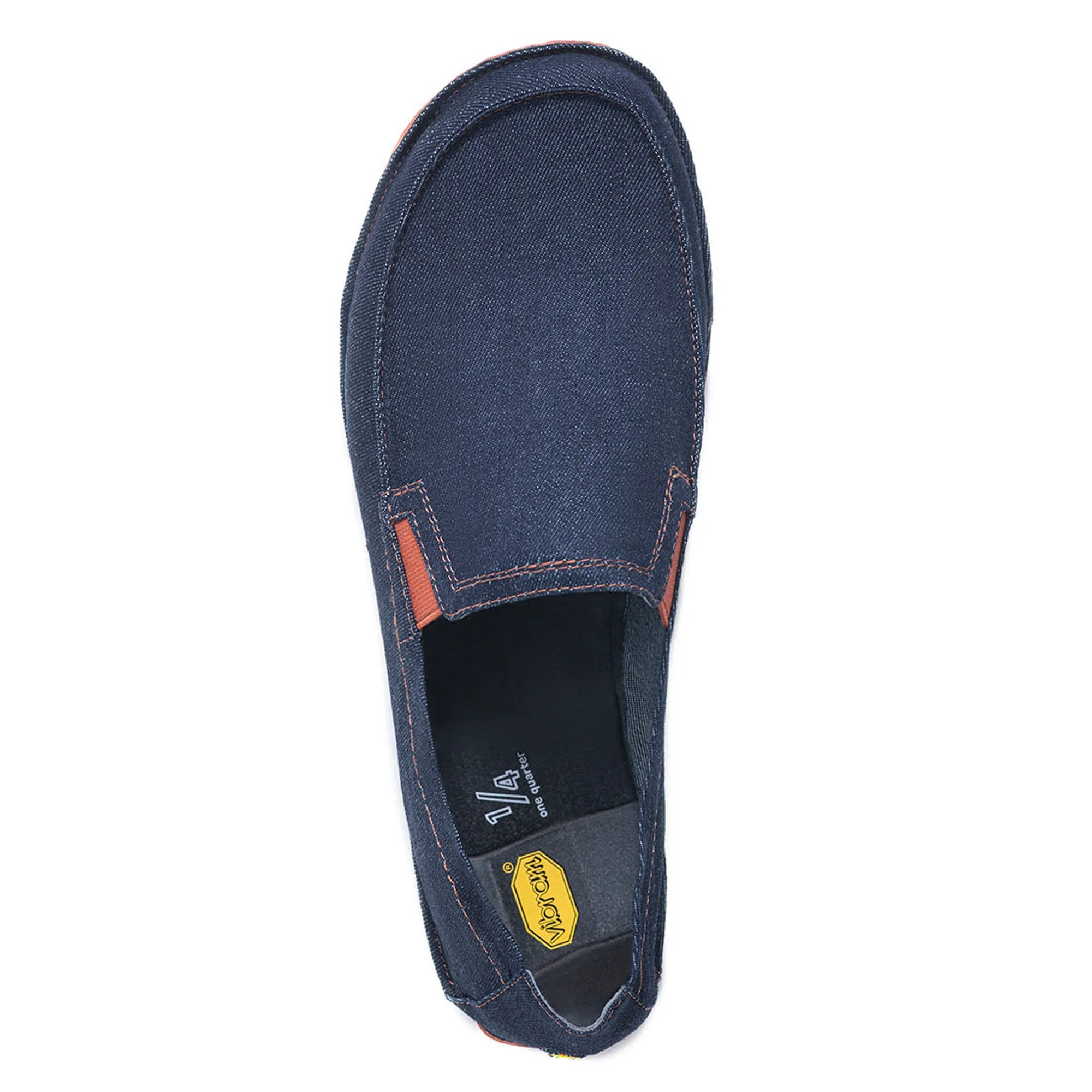 One Quarter Mens Dark Blue Brick