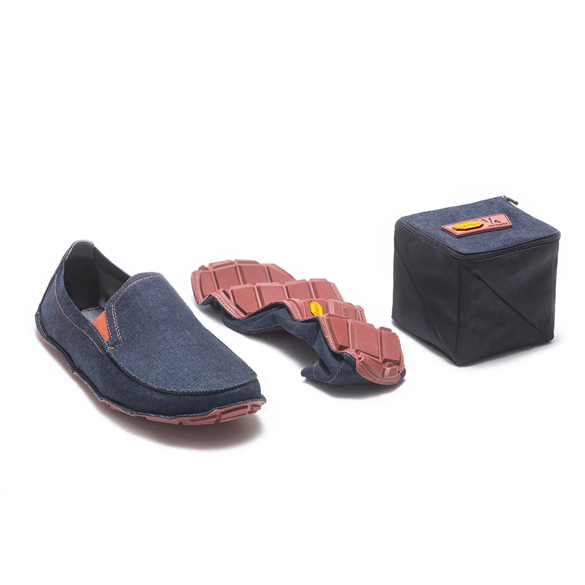 One Quarter Mens Dark Blue Brick