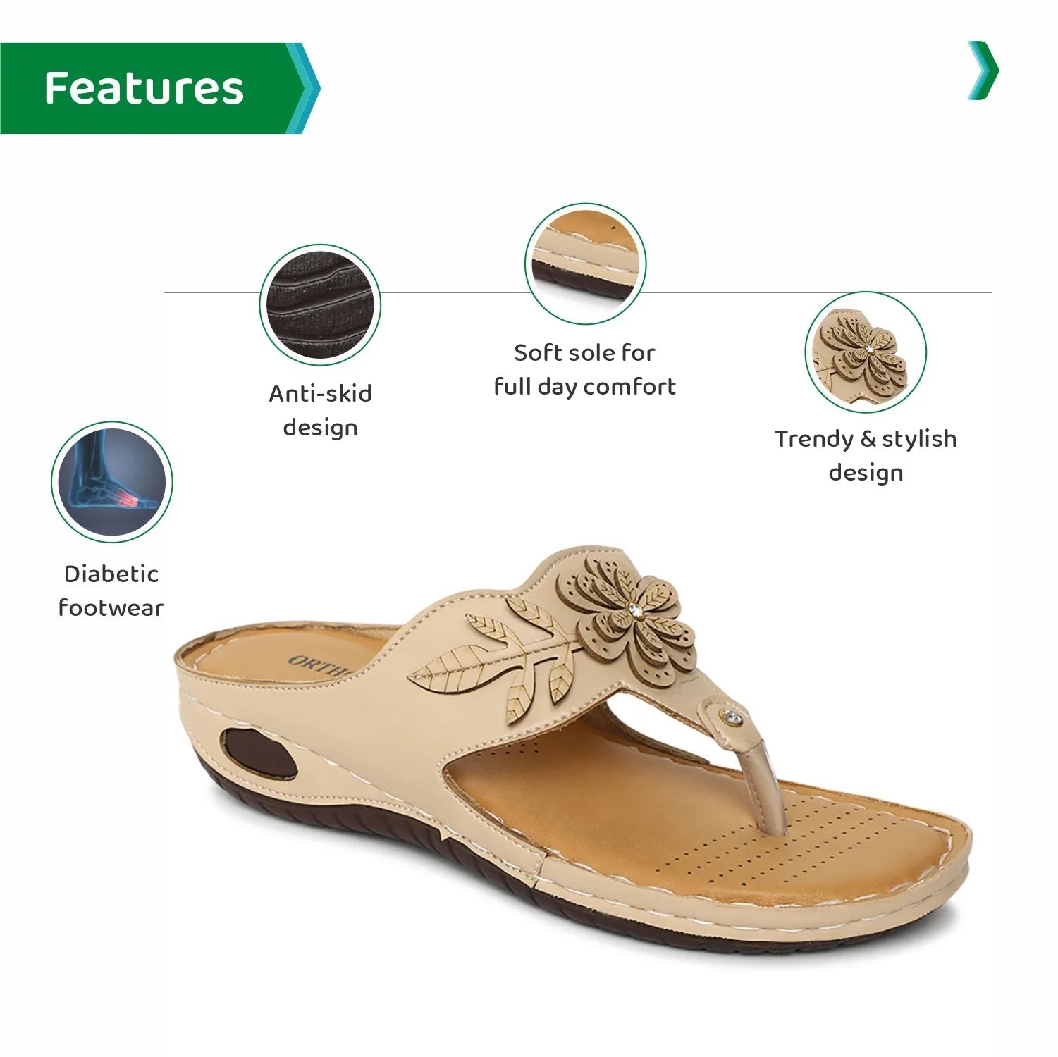 ORTHO JOY doctor Slipper for women | Orthopedic