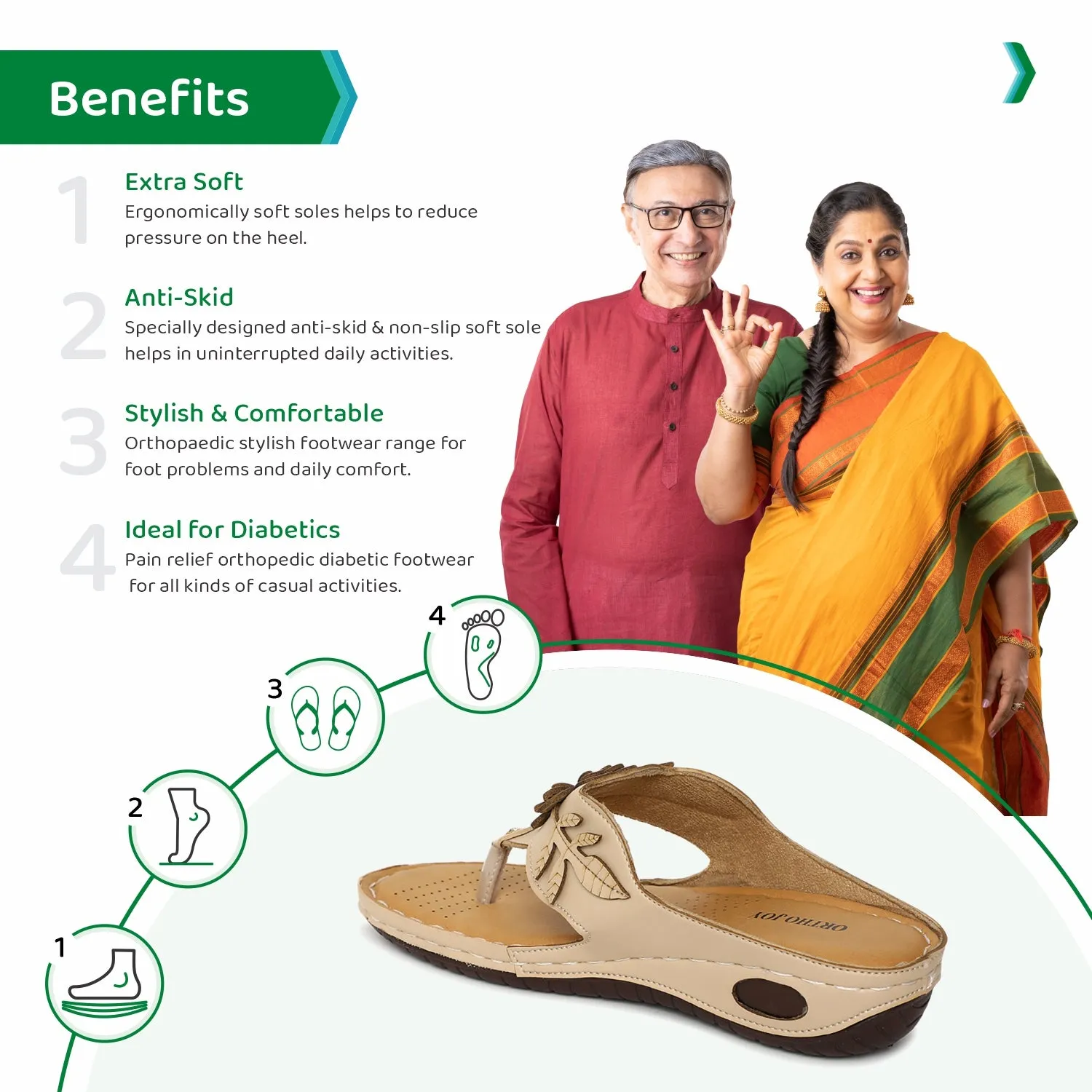 ORTHO JOY doctor Slipper for women | Orthopedic