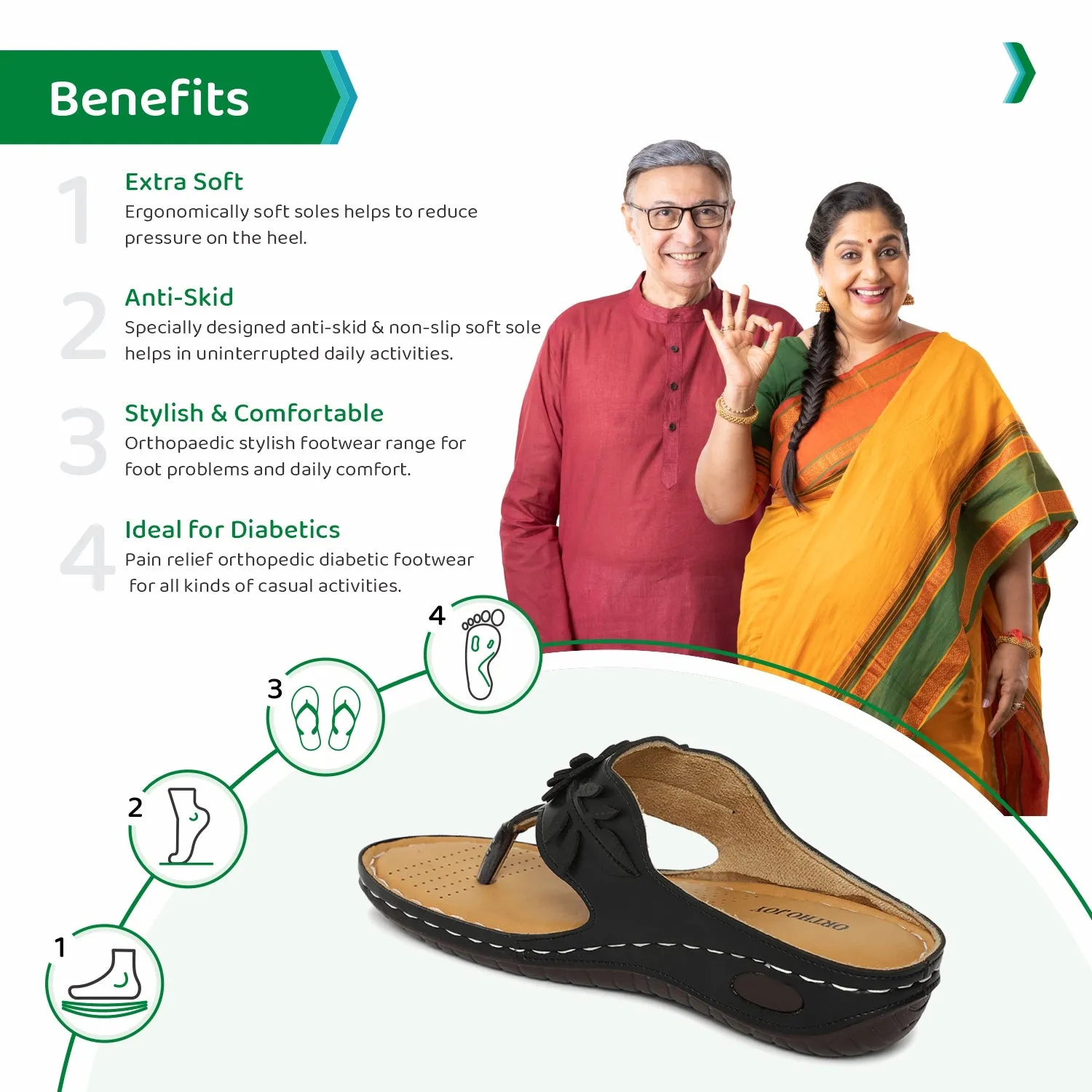 ORTHO JOY doctor Slipper for women | Orthopedic