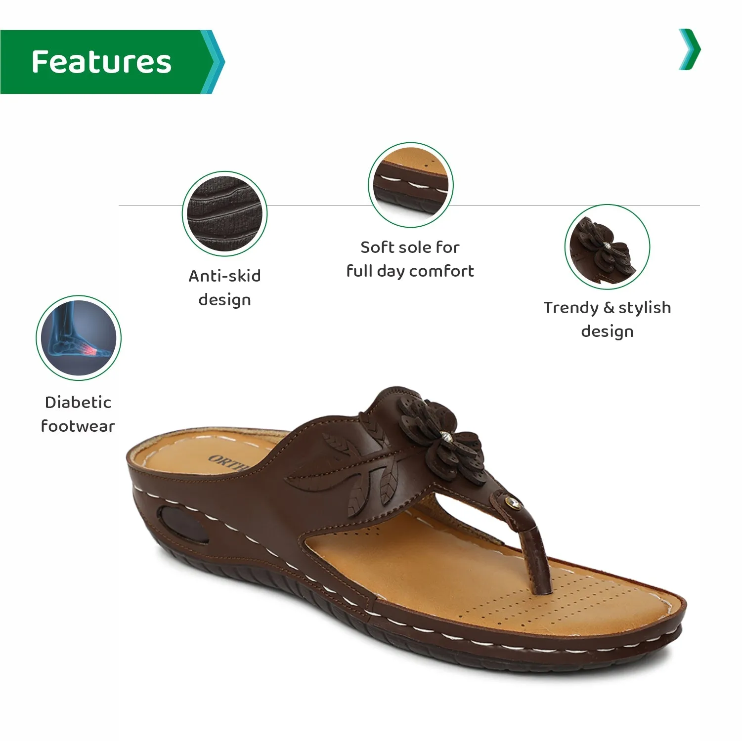 ORTHO JOY doctor Slipper for women | Orthopedic