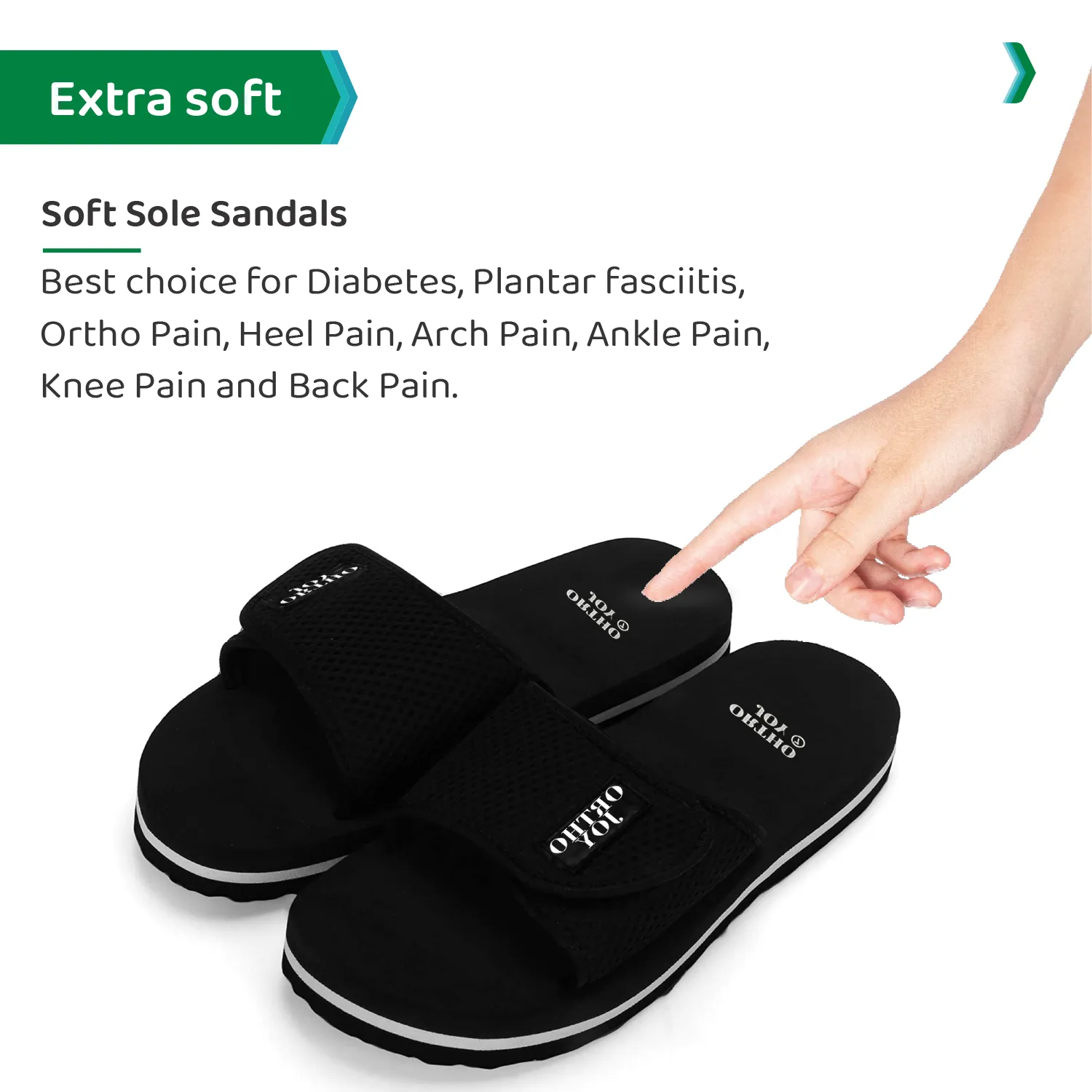 ORTHO JOY Extra Soft Doctor Slippers for Men/Flip-flops.