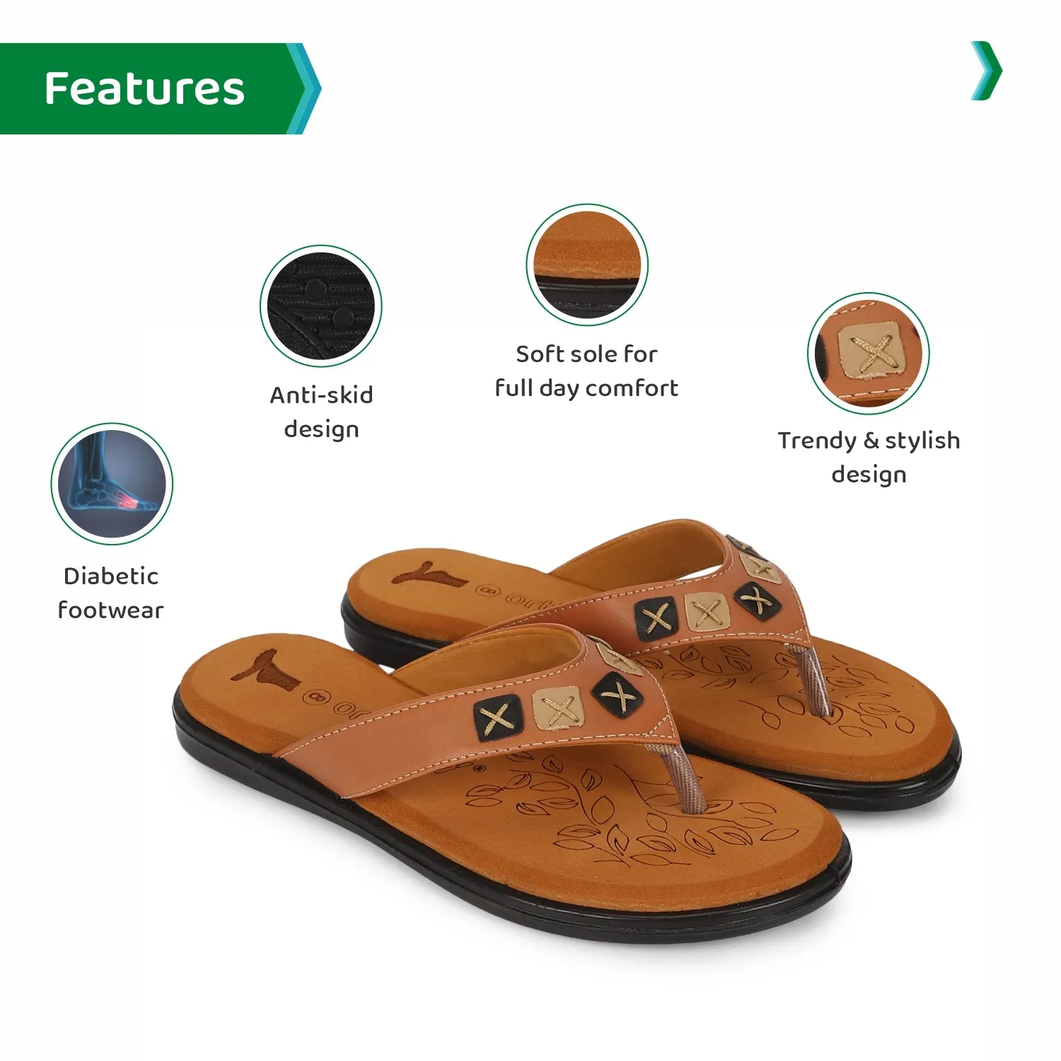 ORTHO JOY Fancy doctor Slipper for women