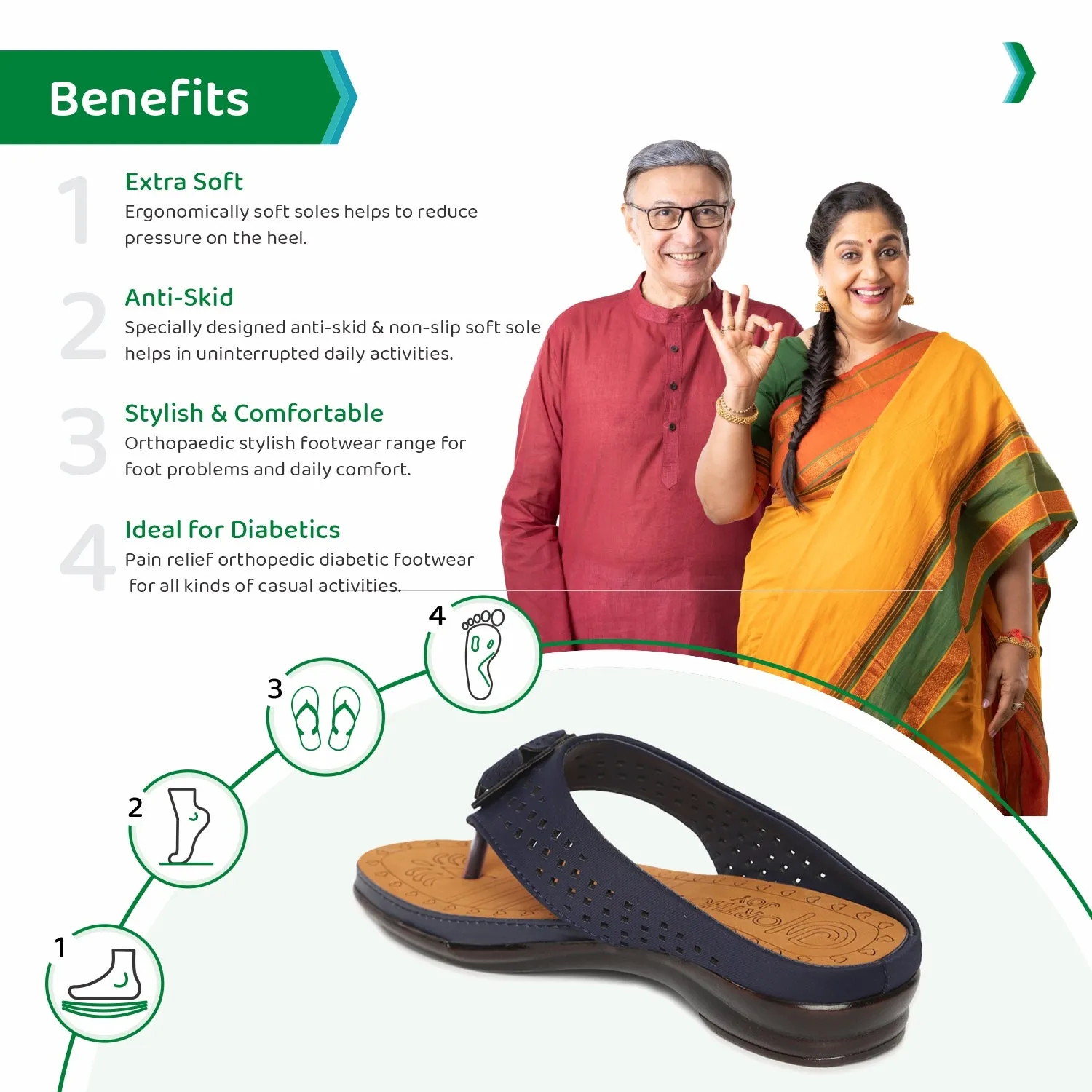 ORTHO JOY Fancy Doctor Slippers