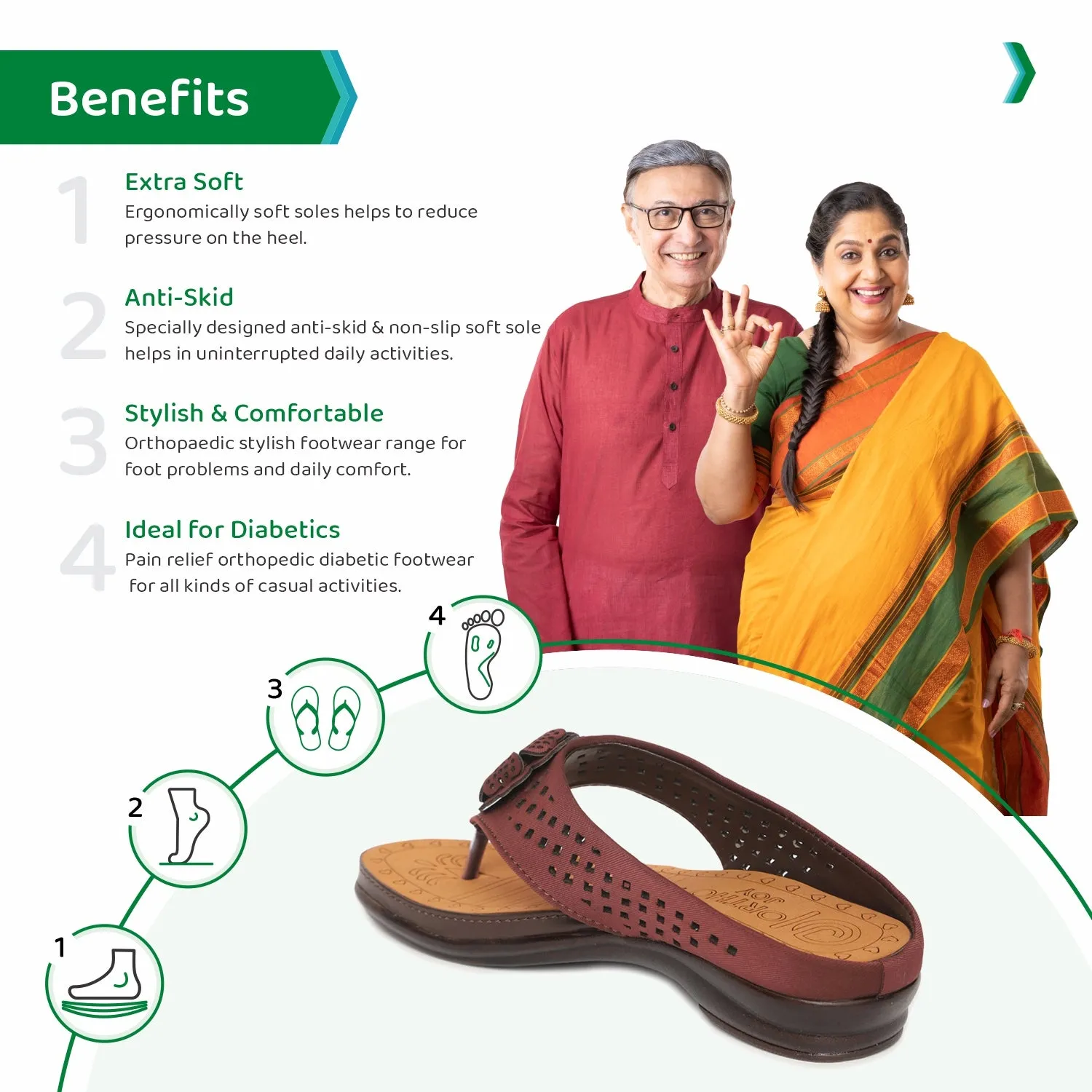 ORTHO JOY Fancy Doctor Slippers