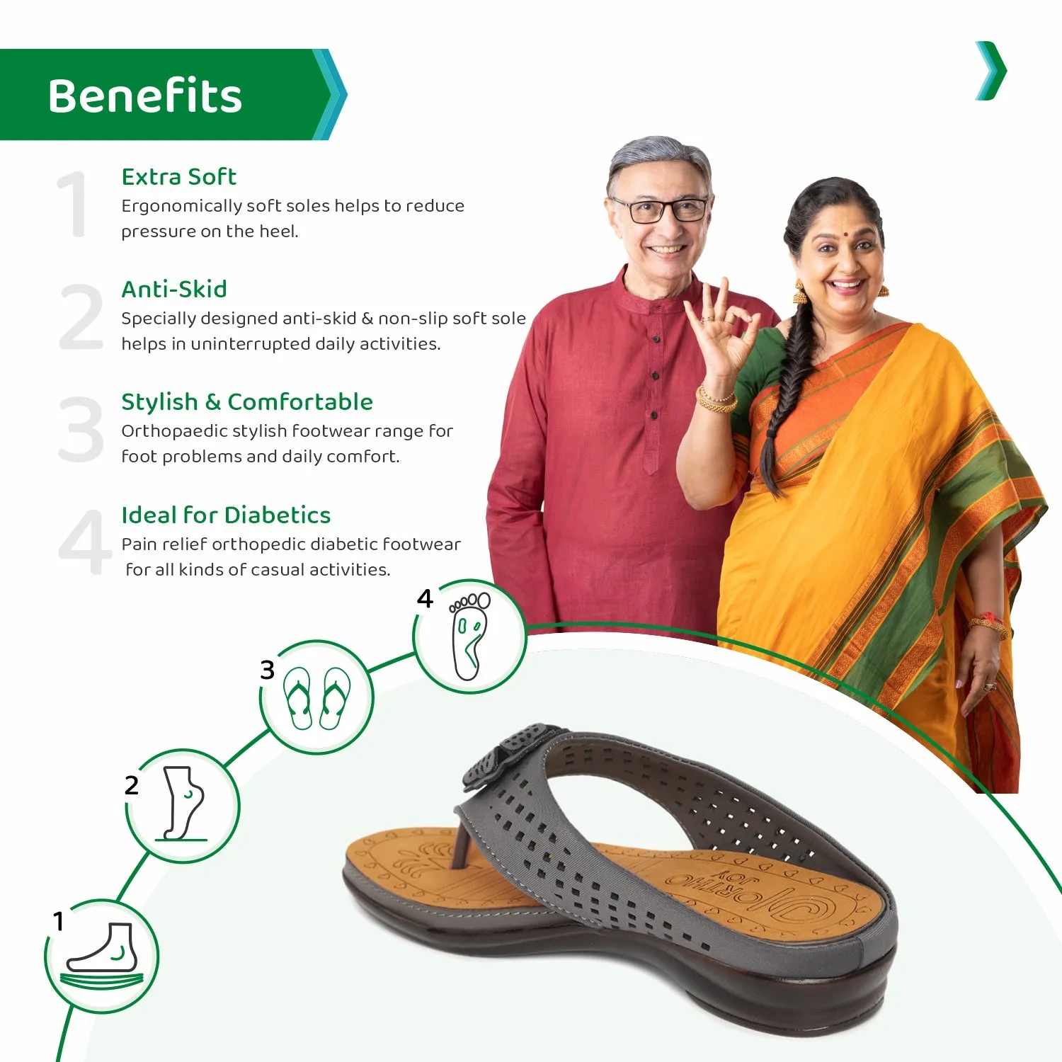 ORTHO JOY Fancy Doctor Slippers
