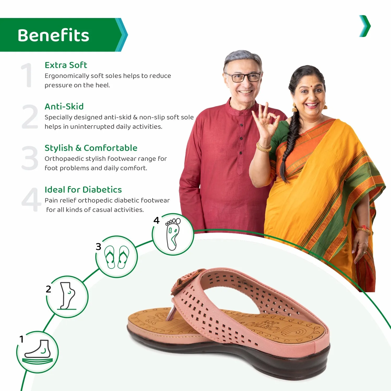 ORTHO JOY Fancy Doctor Slippers