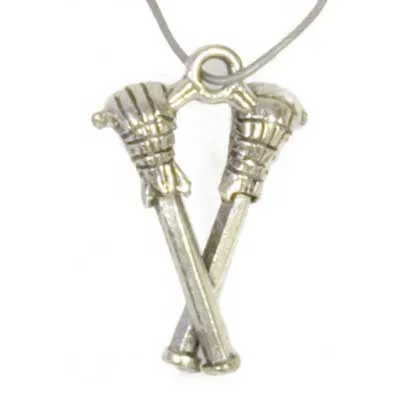 Pendant - Lacrosse Stick Antique Silver Lead Free