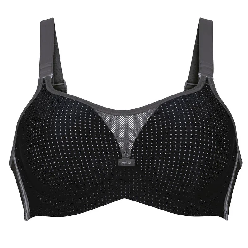 Performance WireX Sports Bra Underwired Black Grey - Anita Active