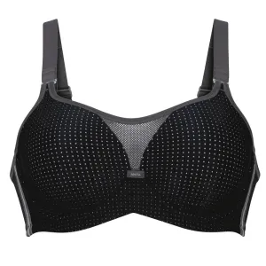 Performance WireX Sports Bra Underwired Black Grey - Anita Active