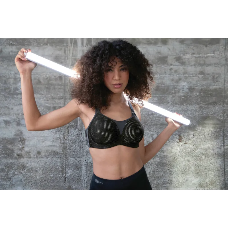Performance WireX Sports Bra Underwired Black Grey - Anita Active
