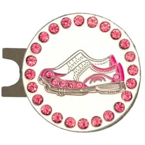 Pink & White Golf Shoes Golf Ball Marker Hat Clip