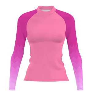 Pink Waves - Women's Surf UPF50  Long Sleeve Rash Guard