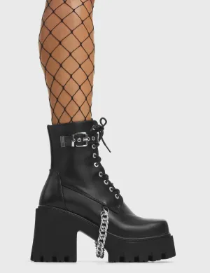 Play Hard Chunky Platform Ankle Boots