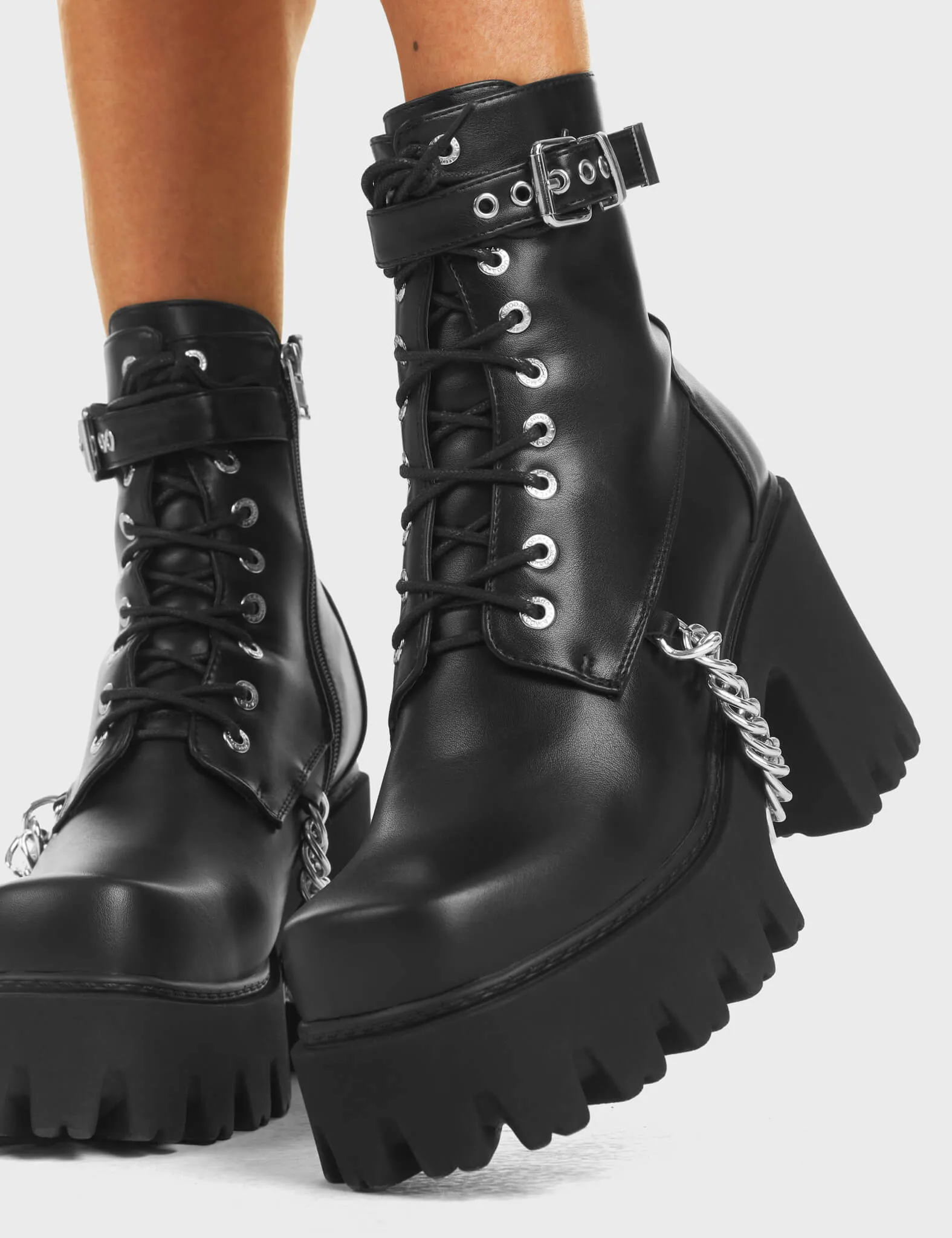 Play Hard Chunky Platform Ankle Boots