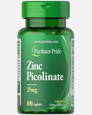 PuritanS Pride Zinc Picolinate 25Mg Tablets 100S