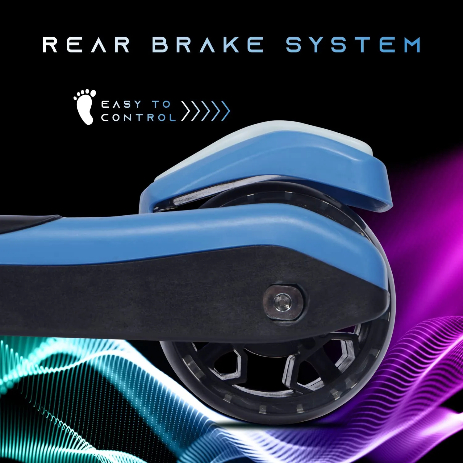 R for Rabbit Road Runner Racer Scooter for Kids of 3  Years Age, 4 Level Height Adjustment Scooter for Kidswar, PU LED Wheels & Weight Capacity Upto 75 kg Kick Scooter(Blue Black)