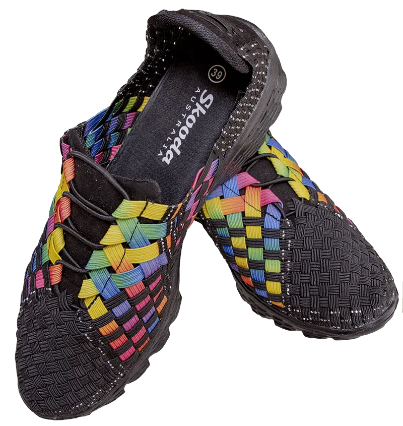 Skooda Water Shoes Black Sporty round lace