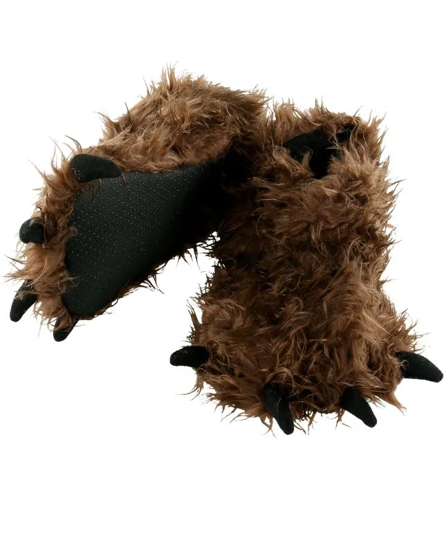 Slippers - Big Foot Paw - Brown