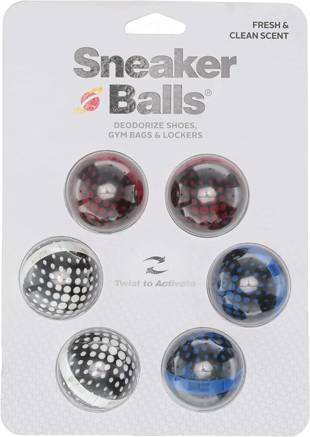 Sof Sole Sneaker Balls Shoe, Gym Bag, and Locker Deodorizer, 6 Pack
