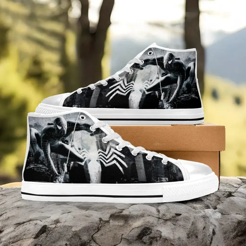 Spider Man Venom Shoes High Top Sneakers for Kids and Adults